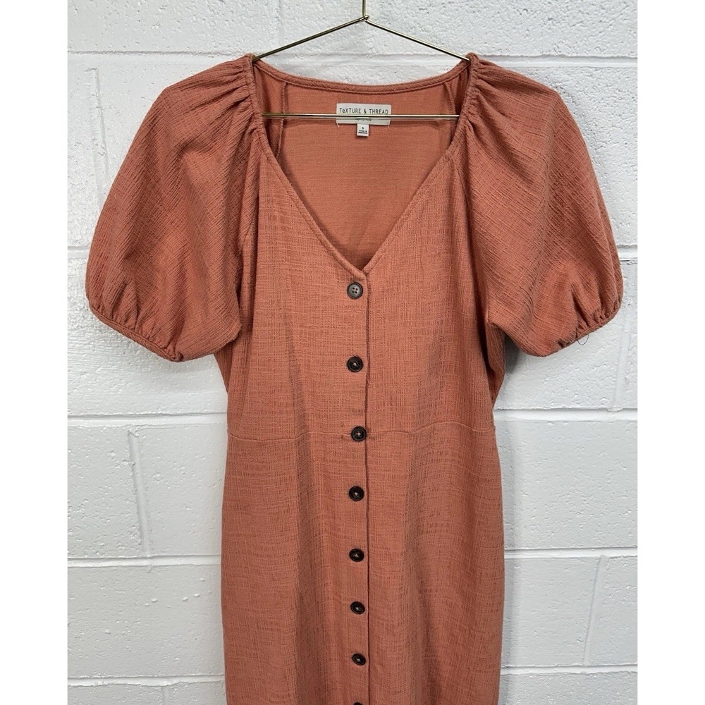 Madewell Texture & Thread Puff-Sleeve Button From‎ Dress / Sweet Dahlia / Small